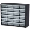 Akro-Mils 24-Compartment Small Parts Organizer Cabinet -Gripstor Sales Store black clarified drawers akro mils shelf bins racks 10124 64 1000