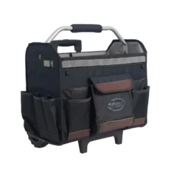 DEAD ON TOOLS 18 in. Rolling Tool Tote with Extended Handle -Gripstor Sales Store black dead on tools tool bags do roller 40 1000