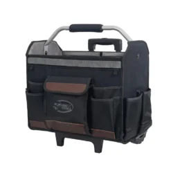 DEAD ON TOOLS 18 in. Rolling Tool Tote with Extended Handle -Gripstor Sales Store black dead on tools tool bags do roller c3 1000
