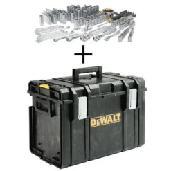 DEWALT TOUGHSYSTEM 2.0 Small Tool Box with Bonus Medium Tool Box, Mobile Tool Box and Mechanic Tool Set (226-Piece) w/ Tool Box 27 DEWALT TOUGHSYSTEM 2.0 Small Tool Box with Bonus Medium Tool Box, Mobile Tool Box and Mechanic Tool Set (226-Piece) w/ Tool Box -Gripstor Sales Store black dewalt modular tool storage systems dwst08165w0506h 76 1000