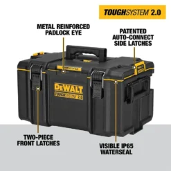 DEWALT TOUGHSYSTEM 2.0 22 in. Small Tool Box with Bonus 22 in. Medium Tool Box -Gripstor Sales Store black dewalt modular tool storage systems dwst08165w08300 a0 1000