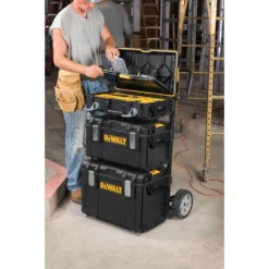DEWALT TOUGHSYSTEM 9.6 in. 0-Drawer Utility Cart Tool Box Carrier -Gripstor Sales Store black dewalt modular tool storage systems dwst08210 1f 1000