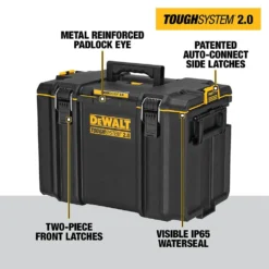 DEWALT TOUGHSYSTEM 2.0 22 in. Extra Large Tool Box -Gripstor Sales Store black dewalt modular tool storage systems dwst08400 40 1000