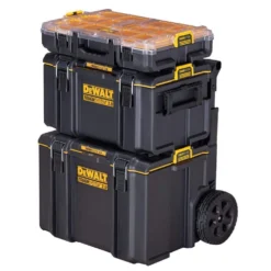 DEWALT TOUGHSYSTEM 2.0 24 in. Mobile Tool Box, 22 in. Large Tool Box and 10-Compartment Deep Small Parts Organizer -Gripstor Sales Store black dewalt modular tool storage systems dwst08450w30040 1d 1000
