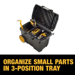 DEWALT 25 in. 15 Gal. Mobile Tool Box -Gripstor Sales Store black dewalt portable tool boxes dwst33090 40 1000