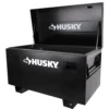 Husky 48 in. W x 24 in. D Steel Job Site Tool Box in Black -Gripstor Sales Store black husky jobsite boxes h48jsb 64 1000