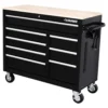 Husky 42 in. W x 18.1 in. D 8-Drawer Black Mobile Workbench Cabinet with Solid Wood Top 1 Husky 42 in. W x 18.1 in. D 8-Drawer Black Mobile Workbench Cabinet with Solid Wood Top -Gripstor Sales Store black husky mobile workbenches h42mwc8blk 64 1000