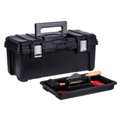 Husky 26 in. Black Plastic Portable Tool Box with Metal Latches -Gripstor Sales Store black husky portable tool boxes 235580 44 1000