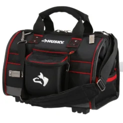 Husky 16 in. Large Mouth Tool Bag with Tool Wall -Gripstor Sales Store black husky tool bags 67126 02 44 1000