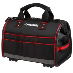 Husky 16 in. Large Mouth Tool Bag with Tool Wall -Gripstor Sales Store black husky tool bags 67126 02 fa 1000