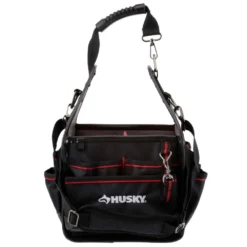 Husky 10 in. Electrician Tool Bag with Removable Tool Wall -Gripstor Sales Store black husky tool bags 67128 02 1f 1000