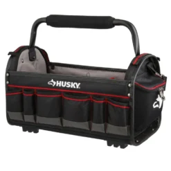 Husky 20 in. Pro Tool Tote with Removable Tool Wall -Gripstor Sales Store black husky tool bags 67129 02 44 1000