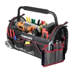 Husky 20 in. Pro Tool Tote with Removable Tool Wall -Gripstor Sales Store black husky tool bags 67129 02 77 1000