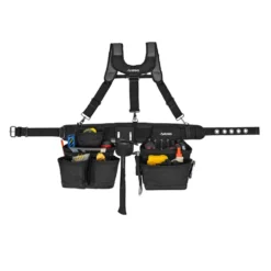 Husky 16-Pocket Black Carpenter's Tool Belt with Suspenders -Gripstor Sales Store black husky tool belts hd00144 c3 1000