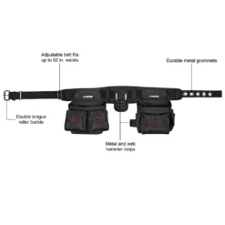 Husky 2-Bag 10-Pocket Black Contractor's Work Tool Belt -Gripstor Sales Store black husky tool belts hd858759 th 40 1000