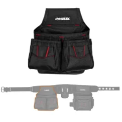 Husky 2-Bag 10-Pocket Black Contractor's Work Tool Belt -Gripstor Sales Store black husky tool belts hd858759 th 4f 1000