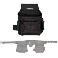 Husky 2-Bag 10-Pocket Black Contractor's Work Tool Belt -Gripstor Sales Store black husky tool belts hd858759 th c3 1000