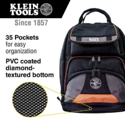 Klein Tools Tradesman Pro 17.5 in. Tool Gear Back Pack -Gripstor Sales Store black klein tools tool bags 55475 40 1000
