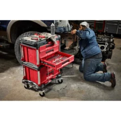 Milwaukee PACKOUT Dolly 24 in. x 18 in. Black Multi-Purpose Utility Cart 16 Milwaukee PACKOUT Dolly 24 in. x 18 in. Black Multi-Purpose Utility Cart -Gripstor Sales Store black milwaukee modular tool storage systems 48 22 8410 1d 1000