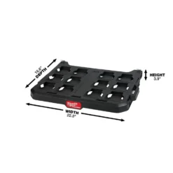Milwaukee PACKOUT 22.3 in. Black Resin Racking Shelf with Metal Reinforced Frame 18 Milwaukee PACKOUT 22.3 in. Black Resin Racking Shelf with Metal Reinforced Frame -Gripstor Sales Store black milwaukee portable tool boxes 48 22 8481 40 1000
