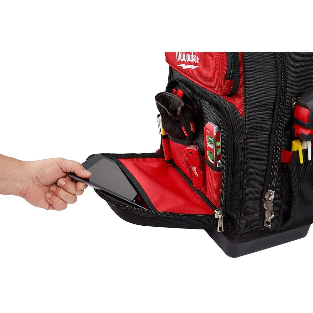 Milwaukee 15 in. Ultimate Jobsite Backpack with 9-in-1 Square Drive Ratcheting Multi-Bit Screwdriver 6 Milwaukee 15 in. Ultimate Jobsite Backpack with 9-in-1 Square Drive Ratcheting Multi-Bit Screwdriver - Image 4