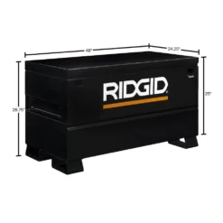 RIDGID 48 in. W x 24 in. D x 28.5 in. H Universal Storage Chest -Gripstor Sales Store black ridgid jobsite boxes rb48 31 1000