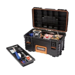 RIDGID 22 in. Pro Tool Box, Black 20 RIDGID 22 in. Pro Tool Box, Black -Gripstor Sales Store black ridgid modular tool storage systems 221733 c3 1000