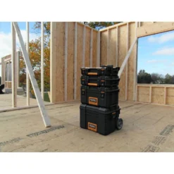 RIDGID Pro System Gear 10-Compartment Small Parts Organizer -Gripstor Sales Store black ridgid modular tool storage systems 238093 44 1000