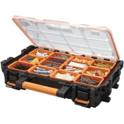 RIDGID Pro System Gear 10-Compartment Small Parts Organizer -Gripstor Sales Store black ridgid modular tool storage systems 238093 a0 1000