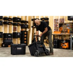 RIDGID 2.0 Pro Gear System 25 in. All Terrain Rolling Tool Cart -Gripstor Sales Store black ridgid modular tool storage systems 254065 31 1000