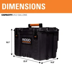 RIDGID 2.0 Pro Gear System 25 in. All Terrain Rolling Tool Cart -Gripstor Sales Store black ridgid modular tool storage systems 254065 40 1000
