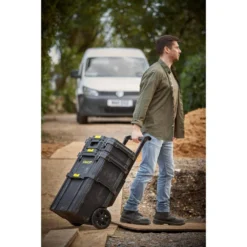 Stanley Rolling Workshop Tower -Gripstor Sales Store black stanley portable tool boxes stst60500 fa 1000