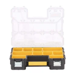 DEWALT 10-Compartment Deep Pro Small Parts Organizer -Gripstor Sales Store clear black dewalt small parts organizers dwst14825 40 1000