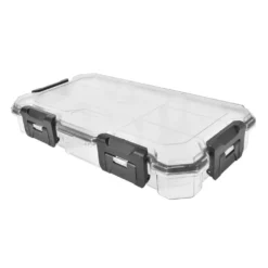 Husky 12 in. 9-Compartment Waterproof Storage Bin Small Parts Organizer -Gripstor Sales Store clear husky small parts organizers thd2015 03 1f 1000
