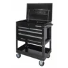 Husky 33 in. W 4-Drawer Mechanics Tool Utility Cart in Gloss Black