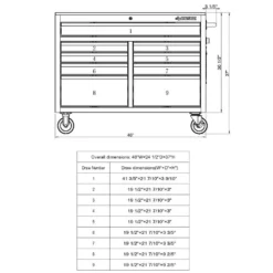 Husky 46 in. W x 24.5 in. D Standard Duty 9-Drawer Mobile Workbench Tool Chest with Solid Wood Top in Gloss Black -Gripstor Sales Store gloss black with silver trim husky mobile workbenches h46mwc9v2 40 1000