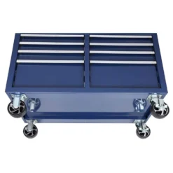 Husky 46 in. W x 24.5 in. D Standard Duty 9-Drawer Mobile Workbench Tool Chest with Solid Wood Top in Gloss Blue -Gripstor Sales Store gloss blue with silver trim husky mobile workbenches h46mwc9gbv2 66 1000