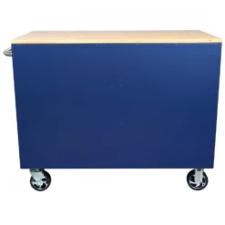 Husky 46 in. W x 24.5 in. D Standard Duty 9-Drawer Mobile Workbench Tool Chest with Solid Wood Top in Gloss Blue -Gripstor Sales Store gloss blue with silver trim husky mobile workbenches h46mwc9gbv2 77 1000