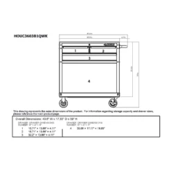 Husky 36 in. 3-Drawer with Solid Wood Top in Gloss White Utility Cart -Gripstor Sales Store gloss white husky tool carts houc3603bj1 1f 1000