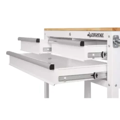 Husky 36 in. 3-Drawer with Solid Wood Top in Gloss White Utility Cart -Gripstor Sales Store gloss white husky tool carts houc3603bj1 4f 1000