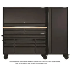 Husky 27 in. Heavy-Duty Tool Storage Side End Locker Mobile Workbench and Hutch Add-On Attachment with 2 Casters in Black 15 Husky 27 in. Heavy-Duty Tool Storage Side End Locker Mobile Workbench and Hutch Add-On Attachment with 2 Casters in Black -Gripstor Sales Store matte black side tool cabinets lockers h27locker 1d 1000