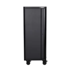 Husky Heavy-Duty 27.5 in. 4-Shelf Matte Black Rolling Side Tool Chest -Gripstor Sales Store matte black side tool cabinets lockers h27locker4 40 1000 1