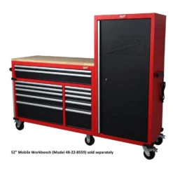 Milwaukee 27 in. 4-Shelf Tool Locker -Gripstor Sales Store red and black milwaukee side tool cabinets lockers 48 22 8586 d4 1000