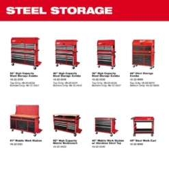 Milwaukee High Capacity 46 in. 8-Drawer Top Chest -Gripstor Sales Store red and black milwaukee top tool chests 48 22 8541 1d 1000