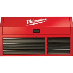 Milwaukee 46 in. 8-Drawer Steel Storage Top Chest in Red and Black -Gripstor Sales Store red and black textured powder coating milwaukee top tool chests 48 22 8510 66 1000