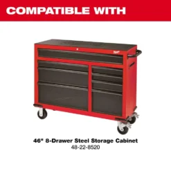 Milwaukee 46 in. 8-Drawer Steel Storage Top Chest in Red and Black -Gripstor Sales Store red and black textured powder coating milwaukee top tool chests 48 22 8510 a0 1000
