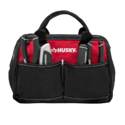 Husky 14 in. Rolling Tool Bag with Stackable 12 in. Tool Bag -Gripstor Sales Store red black husky tool bags hd650142 th bd fa 1000
