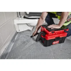 Milwaukee PACKOUT 20 in. 2-Wheel Utility Cart & M18 FUEL PACKOUT 18-Volt Lithium-Ion Cordless 2.5 Gal. Wet/Dry Vacuum (Tool-Only) -Gripstor Sales Store red black milwaukee modular tool storage systems 48 22 8415 0970 20 4f 1000