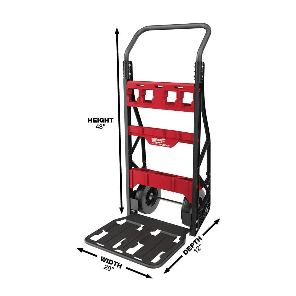 Milwaukee PACKOUT 20 in. 2-Wheel Utility Cart with M18 Lithium-Ion Cordless PACKOUT Radio/Speaker with Built-In Charger 11 Milwaukee PACKOUT 20 in. 2-Wheel Utility Cart with M18 Lithium-Ion Cordless PACKOUT Radio/Speaker with Built-In Charger - Image 9