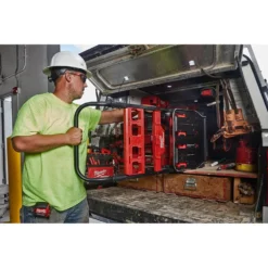 Milwaukee PACKOUT 20 in. 2-Wheel Utility Cart with 2-Drawer Tool Box -Gripstor Sales Store red black milwaukee modular tool storage systems 48 22 8415 48 22 8442 1f 1000